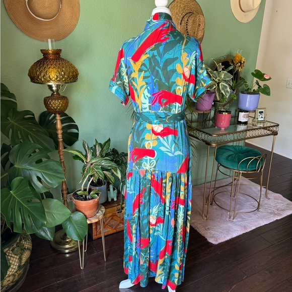 Hutch * Tropical Floral Print Maxi Dress * SZ S - Picture 4 of 5